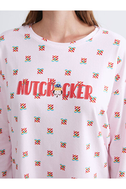 LC Waikiki Peak New Season Crew Neck Patterned Women's Pajama Set