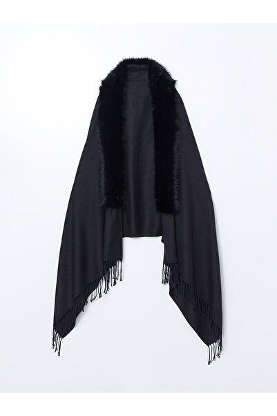 LC Waikiki Siyah Püsküllü Kadın Şal