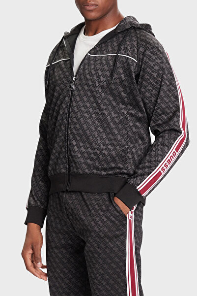 Guess Parimo 4G Logolu Relaxed Fit Kapüşonlu Fermuarlı Sweat Z5BQ13K2042 Erkek SWEAT Z5BQ13 K2042 FJ