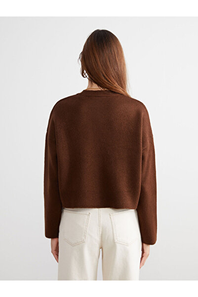 LC Waikiki Γυναικείο πλεκτό πουλόβερ Peak New Season Crew Neck oversized