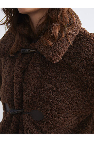 LC Waikiki Peak New Season Shirt Collar Women's Plush Coat