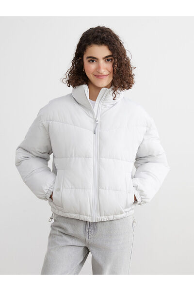 LC Waikiki Hilfa New Season Stand Collar Oversize Women's Puffer Jacket