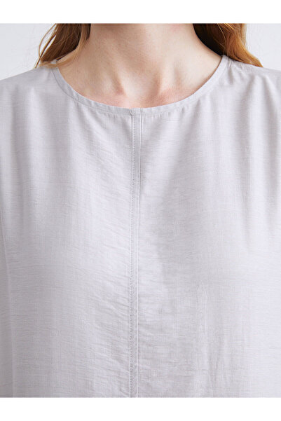 LC Waikiki Φόρεμα σε γραμμή Α με λαιμόκοψη με ανάμεικτο ύφος