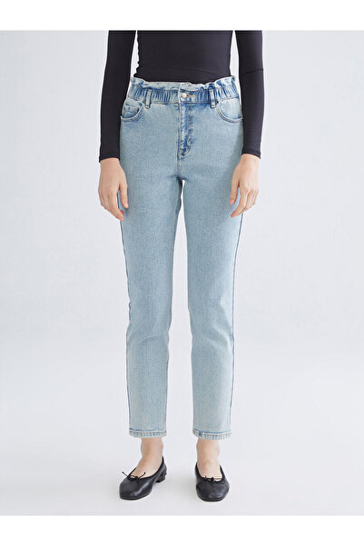 LC Waikiki Beli Lastikli Slouchy Fit Kadın Jean Pantolon