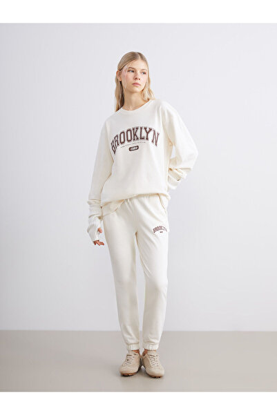 LC Waikiki Γυναικείο φούτερ Crew Neck Brooklyn Printed (W5)