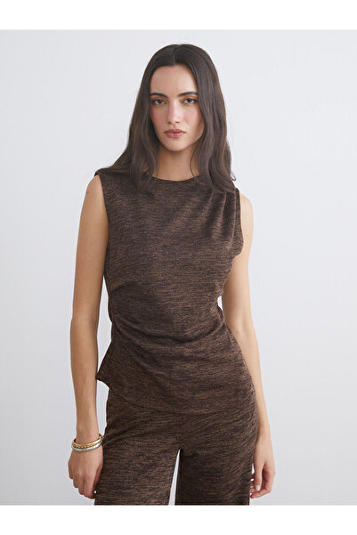 LC Waikiki Crew Neck Gathered Blouse