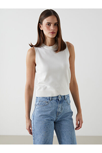 LC Waikiki LCW Vision Damen-Strickpullover mit Rundhalsausschnitt