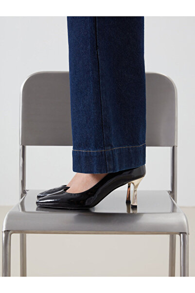 LC Waikiki Özmarka Yeni Sezon Deri Görünümlü Kadın Topuklu Ayakkabı