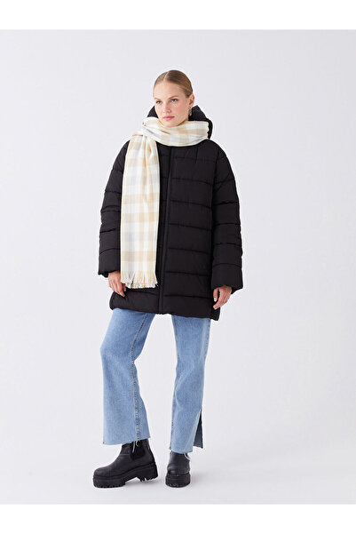 LC Waikiki Peak New Season Fringed Plaid Patterned Women's Scarf