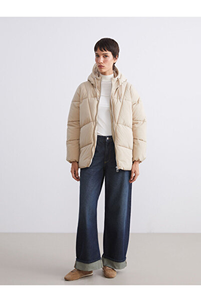 LC Waikiki New Season Hooded Oversized Women's Puffer Jacket