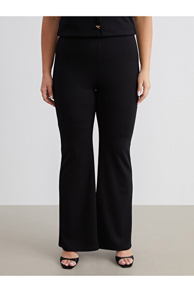 LC Waikiki Plus Size Slim Fit Flared Women's Trousers