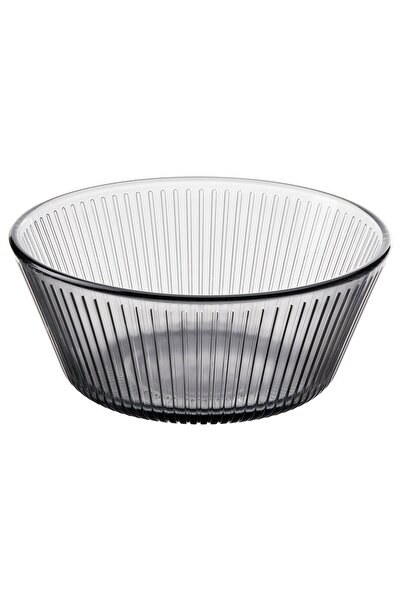 IKEA HAVSGÄDDA Bowl, stripe pattern/grey, 12 cm