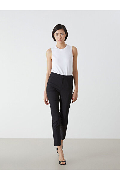 LC Waikiki LCW Vision Yeni Siyah Beli Lastikli Havuç Kesim Kadın Pantolon