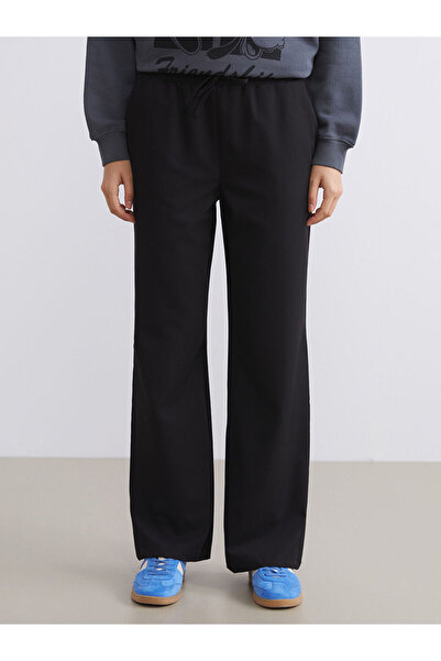 LC Waikiki Black Elastic Waist Women's Trousers