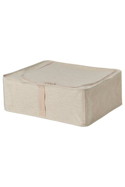 IKEA حقيبة تخزين PURRPINGLA، نسيج/بيج، 43 × 53 × 19 سم