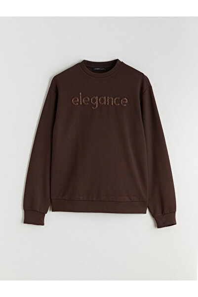 LC Waikiki New Season Crew Neck Stone Women's Sweatshirt