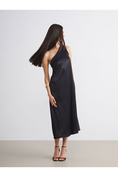 LC Waikiki Vizyon New Season One Shoulder Satin Dress