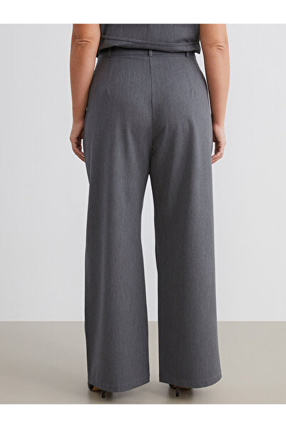 LC Waikiki Plus Size Loose Fit Women's Pleated Pants