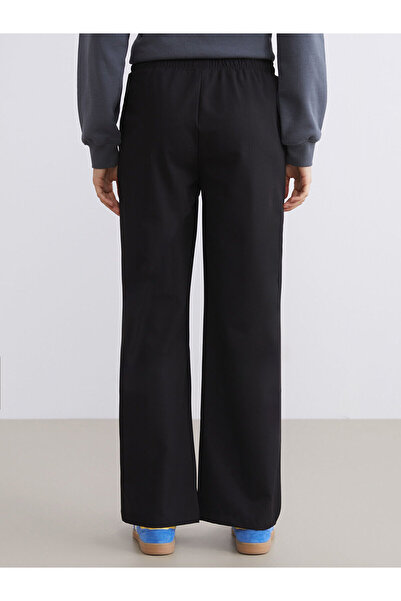 LC Waikiki Black Elastic Waist Women's Trousers