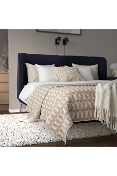 IKEA SKOGSKOVALL Bedspread, beige, 260 x 250 cm