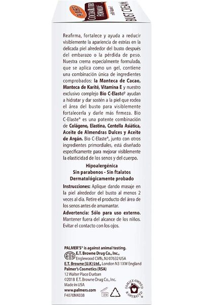 PALMER'S Bust Cream to Moisturize and Soften Rough and Dry Skin, Suitable for Dry Skin, 125g