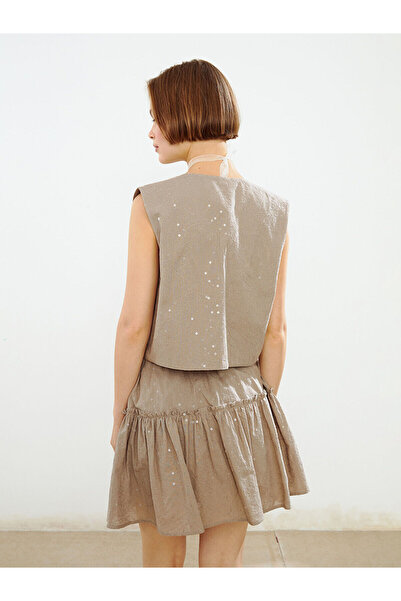 LC Waikiki Peak New Season V-Neck Embroidered Women's Classic Vest