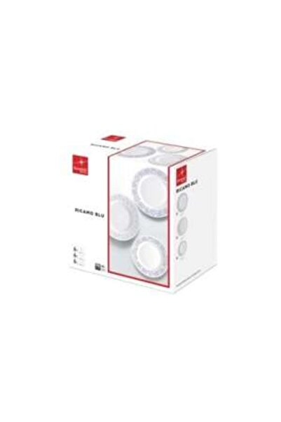 BORMIOLI Set farfurii opal, 18 piese, Ricamo Blue