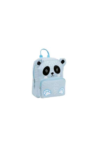 Derform Canvas Panda Preschool Backpack, 29x23x14cm, black/blue, PLC11PD