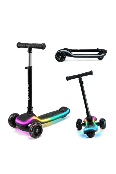 Evelise TROTINETA CU LUMINI KINDERKRAFT RAKET, BLACK