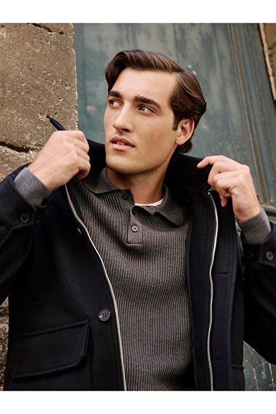 LC Waikiki Peak New Season Polo Neck Men's Knitwear Sweater