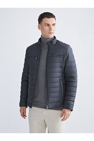 LC Waikiki Özmarka New Season Standard Fit Stand Collar Men's Leather Look Coat