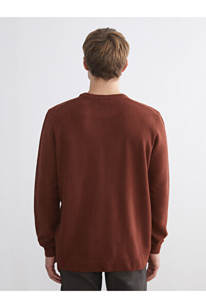 LC Waikiki New Season Crew Neck Checkered Men's Knitwear Sweater