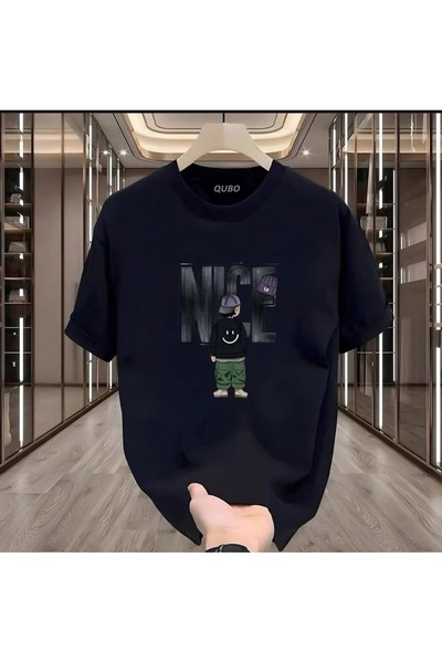 qubo sportswear & company Κοντομάνικο βαμβακερό μπλουζάκι oversize με στρογγυ...