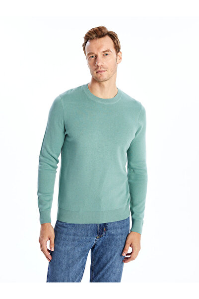 LC Waikiki طاقم الرقبة سترة طويلة الأكمام الرجال تريكو