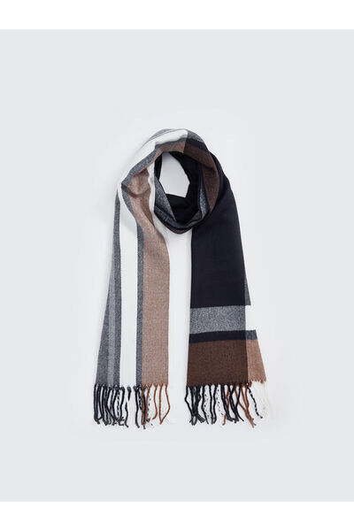 LC Waikiki Eșarfă pentru bărbați Peak New Season bloc de culoare cu ciucuri