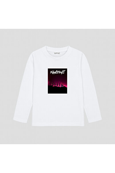 TeNeT تي شيرت مطبوع بأكمام طويلة من مانيفست ميوزيك جروب (LBL500 B) (4-13 سنة)