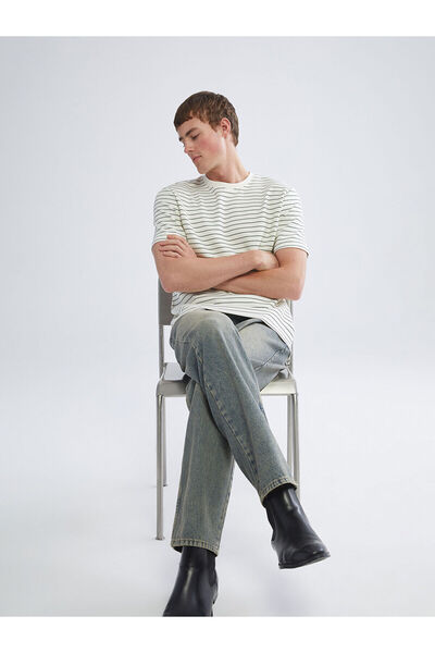 LC Waikiki Tricou pentru bărbați cu dungi cu gât