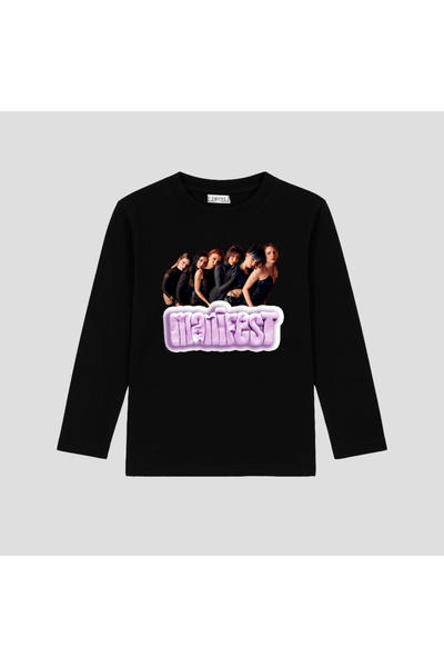 TeNeT تي شيرت مطبوع بأكمام طويلة من مانيفست ميوزيك جروب (LBL560 S) (4-13 سنة)