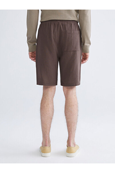 LC Waikiki Xside Brown Comfortable Fit Linen Look Men's Shorts