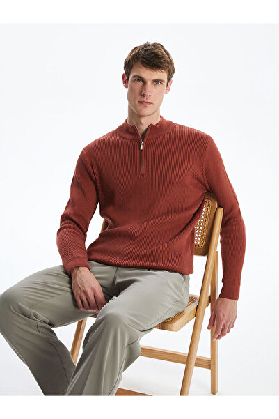 LC Waikiki Peak New Season Stand Collar Men's Knitwear Sweater