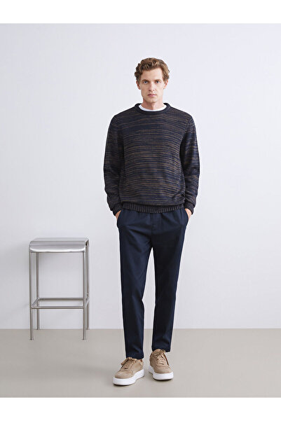 LC Waikiki Özmarka New Season Crew Neck Long Sleeve Patterned Men's Knitwear Sweater