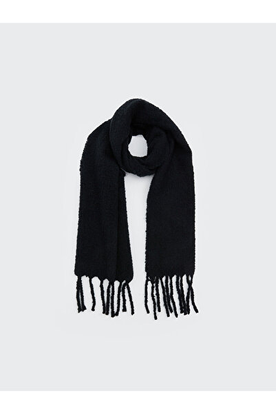 LC Waikiki Eșarfă neagră cu ciucuri pentru bărbați