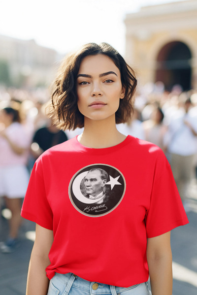 STILXX Stil-X Ataturk Printed Women's T-Shirt, 100% Cotton, Regular Fit