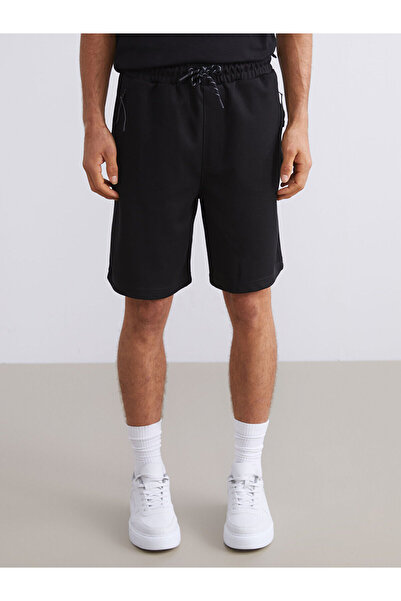 LC Waikiki Black Standard Fit Men's Shorts