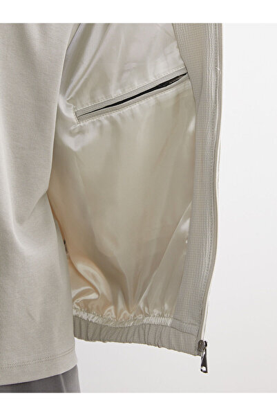 LC Waikiki Ανδρικό παλτό LCW Vision Beige Comfortable Fit ψηλός λαιμός