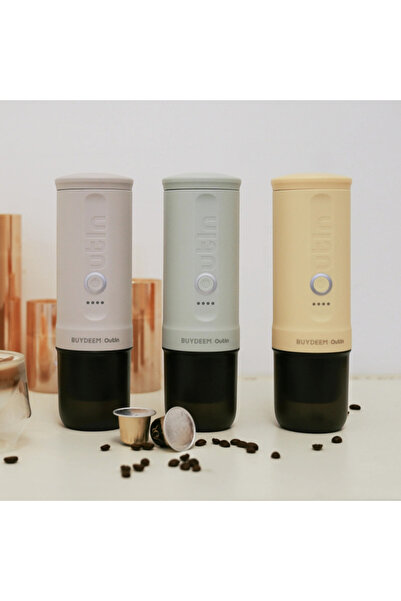 BUYDEEM Φορητή μηχανή εσπρέσο Outin Nano OTEM-01, 7500 mAh, 20 bar, 50 ml, Αλεσμένη+κάψουλες, Πράσινο