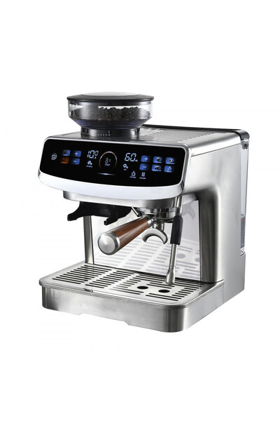 FİNLUX Espressor FEM-1935D, 2450W, pompă italiană ULKA 20bar, 2.2l, 250g, râșniță, Touch, oțel inoxidabil