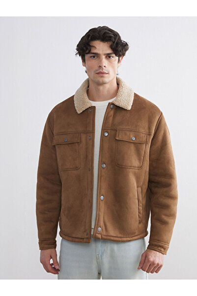 LC Waikiki Ανδρικό παλτό από καστόρι γιακά πουκάμισου Standard Fit