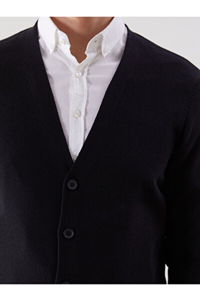 LC Waikiki Vizyon New Season Standard Fit V-Neck Men's Knitwear Cardigan