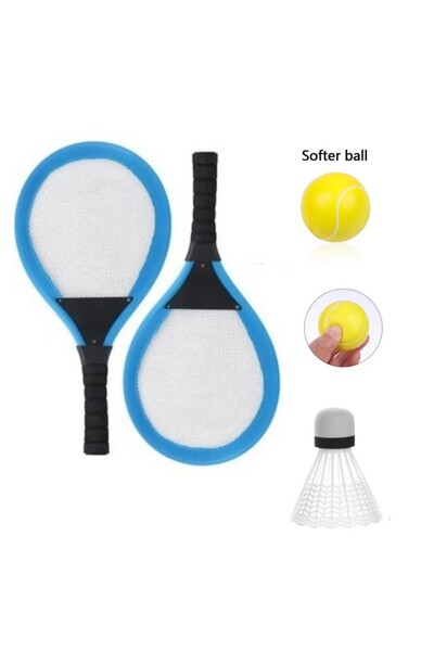 Genel Markalar Badminton Seti ve Soft Tenis Topu - RKT-35 - Mavi (Lisinya)